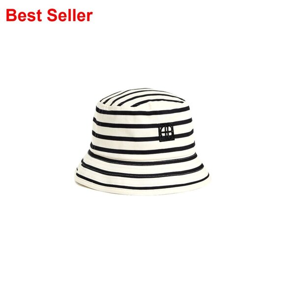 Canvas Bucket Hat with Embroidered Logo, SPF 15 Sun Protection